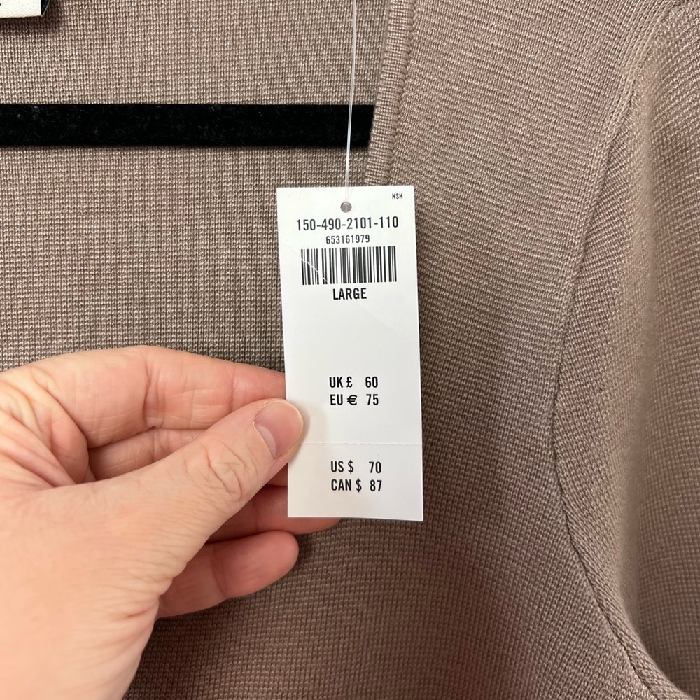 NWT ABERCROMBIE LONG SLEEVE TOP SIZE LARGE - Picture 3 of 4